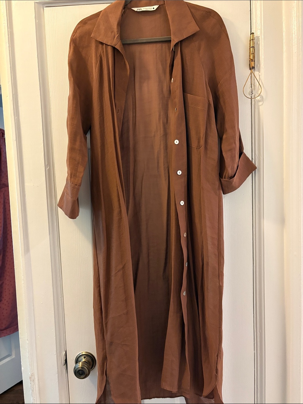 Zara Long Button-Down Shirt